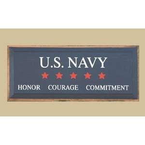   I1023USN US Navy Honor Courage Commitment Sign Patio, Lawn & Garden
