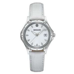  STD ISSUE WHITE LEATHER STRAP Wenger Ladies Standard Issue 