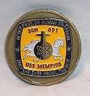 uss memphis navy sub challenge coin ssn 691 