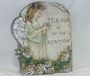   Eye is on the Sparrow Memorial Wall Plaque Christian Stepping Stone