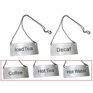    Beverage Chain Sign, Stainless Steel   Hot Tea: Kitchen & Dining