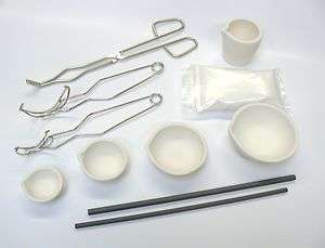 CRUCIBLES GOLD SILVER MELTING KIT COMPLETE MELT JEWELRY  