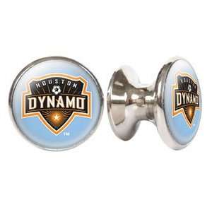 Houston Dynamo MLS Stainless Steel Cabinet Knobs / Drawer Pulls (2 