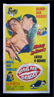 KISS ME DEADLY * ORIG MOVIE POSTER LINEN FILM NOIR 1955  