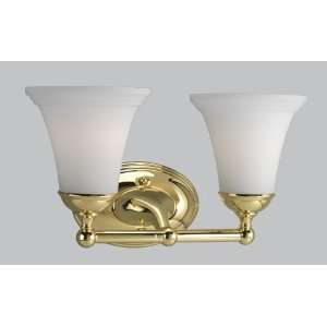  Milia Polished Brass Two Light Vanity Lamp: Home 