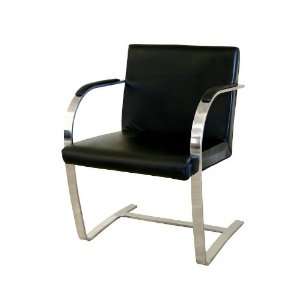  Classic Design Mid Century Mies Design Leather Flat Chair 