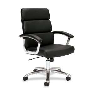  Basyx HVL103 Mid Back Leather Executive Chair by HON 