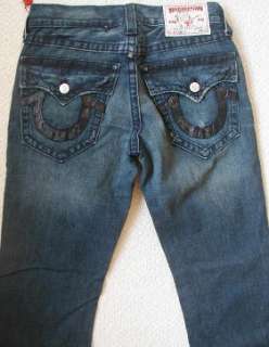 on a brand new, 100% authentic True Religion mans Billy jeans in dark 