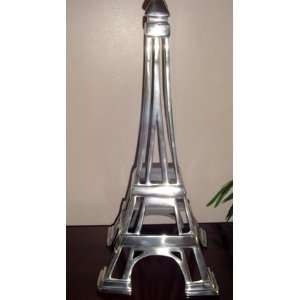   23 Inches Silver Tone Metal Paris France Eiffel Tower: Home & Kitchen