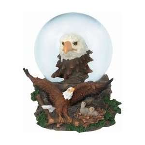 Beautiful Eagle Waterglobe with Extremely Detailed Base, Plays America 