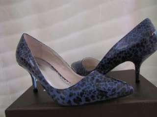BEBE SHOES sandals KITTEN HEELS OLIVIA LEOPARD BLUE 174775  