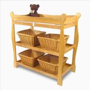  Bundle 41 Honey Sleigh Style Changing Table with Baskets 