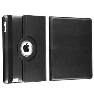 For iPad 2 360° Rotating Magnetic Leather Case Hard Cover Swivel 