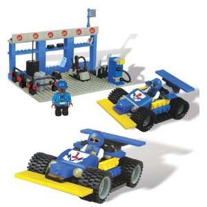  Best Lock 300 Piece Blue Racing Car: Toys & Games