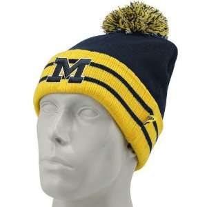  New Era Michigan Wolverines Navy Blue Toque Ski Hat 