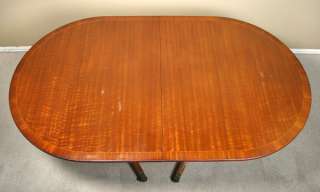 Vintage Mahogany Double Pedestal Oval Dining Table a79b  
