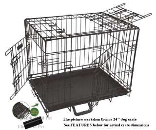 EliteField 3 Door Folding Dog Crate Cage Kennel 5 Sizes  