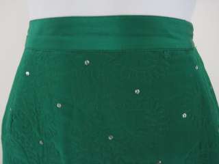 MAGALI EVENING Green Sequinned Blazer Skirt Outfit Sz S  