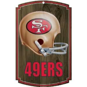 SAN FRANCISCO 49ERS OFFICIAL LOGO WOOD SIGN:  Sports 