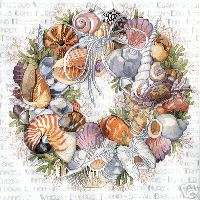 Janlynn Cross Stitch Kit   Seashell Wreath  