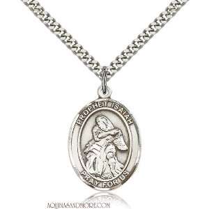  St. Isaiah Large Sterling Silver Medal Jewelry