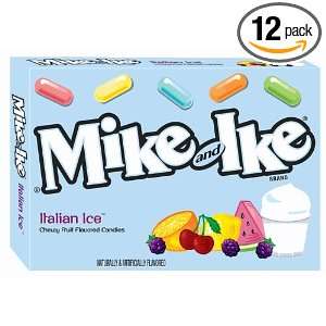 Mike and Ike Italian Ice, 4.2 Ounce (Pack of 12)  Grocery 