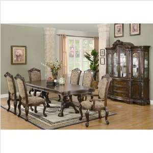  Bundle 18 Italy Dining Set in Brown Cherry (10 Pieces 