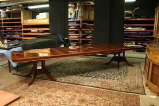 High end dining room table, American made mahogany dining table with 