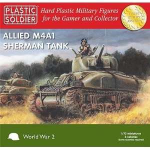   American 1/72nd Easy Assembly Sherman M4A1 75mm Tank Toys & Games