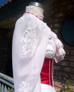 Jolly Holiday Mary Poppins Custom Made Costume Red Satin Corset 