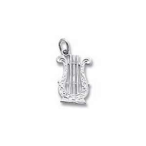  Lyre Charm   Gold Plated Jewelry