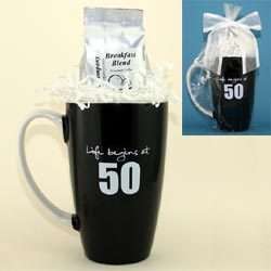 Life Begins At 50   Unique Fun Birthday Gift Coffee Mug  