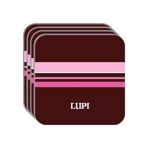 Personal Name Gift   LUPI Set of 4 Mini Mousepad Coasters (pink 