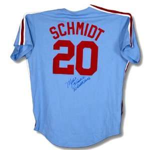 Mike Schmidt Philadelphia Phillies Autographed Jersey with 10 Gold 