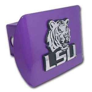  LSU Tiger Mascot Purple Hitch Cover: Automotive