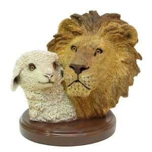  Best Quality  Living Stone Lion with Lamb Bust Patio 