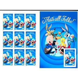  Looney Tunes Porky Pig Collectible Stamp Sheet Everything 