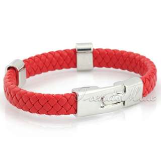 Options Modern Surfer Woven Rope Leather & Stainless Steel Bracelet 