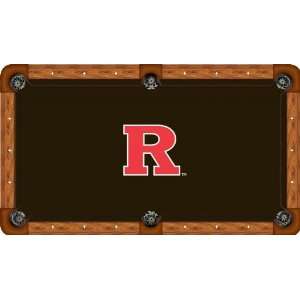  Rutgers Pool Table Felt   Professional 8ft   R Logo Black 