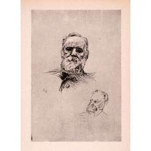  1946 Print Auguste Rodin Victor Hugo Portrait Author 