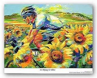 LANCE ARMSTRONG ART Odyssey In Yellow by Malcolm Farley  