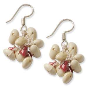  Sterling Silver Baby Lima Bean & Coral Chip Spongie 