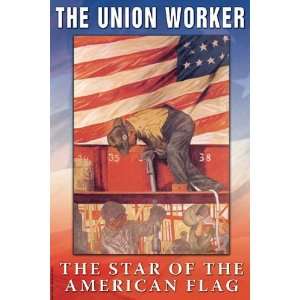 Exclusive By Buyenlarge The Union Worker 28x42 Giclee on Canvas 