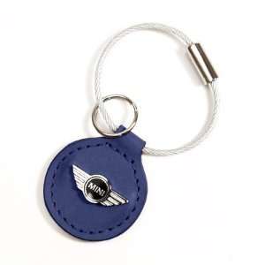  MINI Cooper Leather Key Fob   BLUE: Automotive
