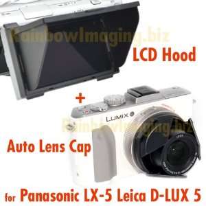   Lens Cap + LCD Hood for Leica D LUX 5 & Panasonic LX 5