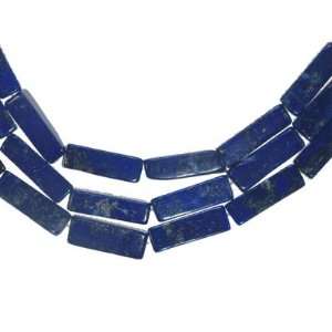  Lapis Lazuli 12mm Brick Gem Blue Beads Strand 16 Arts 