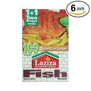 Laziza Fish Masala, 100 Gram Boxes (Pack of 6)  Grocery 