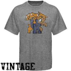  Kentucky Wildcats Ash Distressed Big Logo T shirt Sports 