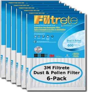 3M Filtrete Dust & Pollen Air Filters 16x30x1 (6 Pack 