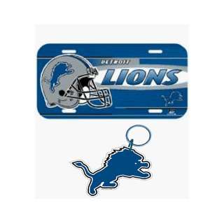   : Detroit Lions License Plate & Key Ring Auto Set: Sports & Outdoors